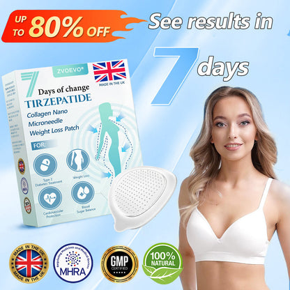 【Last Day Promotion 60% OFF🌟】🌈🌈ZVOEVO® SMGT-GLP-1 𝐓𝐢𝐫𝐳𝐞𝐩𝐚𝐭𝐢𝐝𝐞 & 𝐂𝐨𝐥𝐥𝐚𝐠𝐞𝐧 𝐍𝐚𝐧𝐨 𝐌𝐢𝐜𝐫𝐨𝐧𝐞𝐞𝐝𝐥𝐞 𝐖𝐞𝐢𝐠𝐡𝐭 𝐋𝐨𝐬𝐬 𝐏𝐚𝐭𝐜𝐡丨Targets Obesity, Loose Skin, High Blood Pressure, Diabetes, Fatty Liver, Joint Pain, Brain Fog, Low Energy, Body Aches, and More